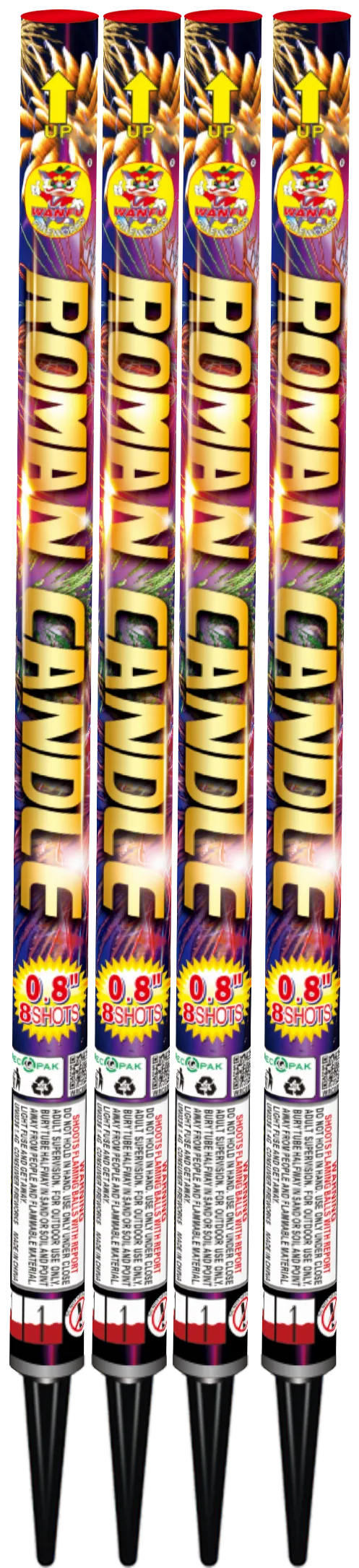 0.8'' 8SHOTS ROMAN CANDLE