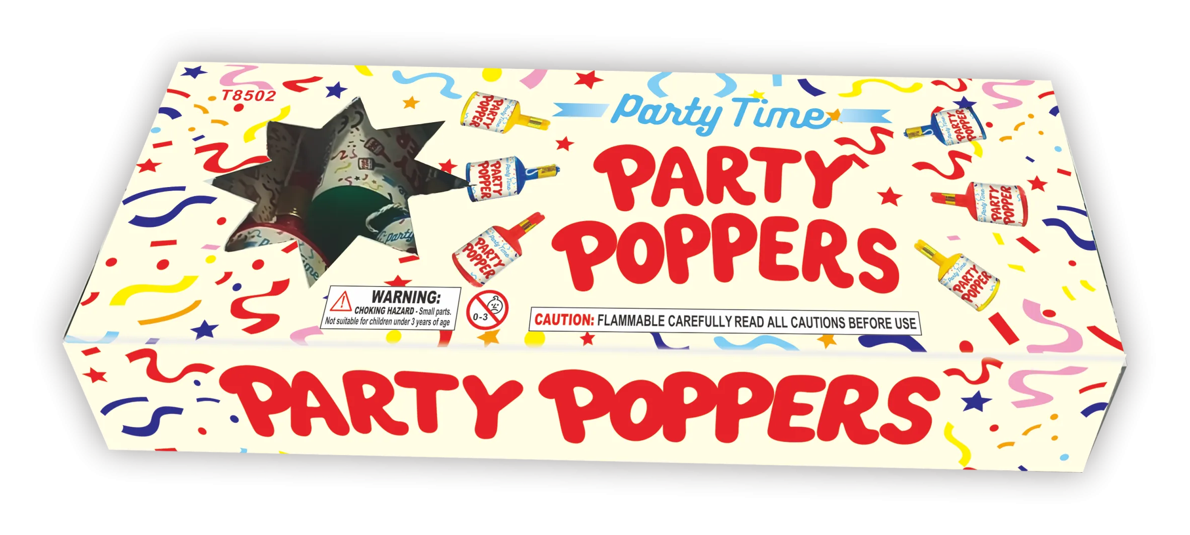 CHAMPAGNE PARTY POPPERS 12PK