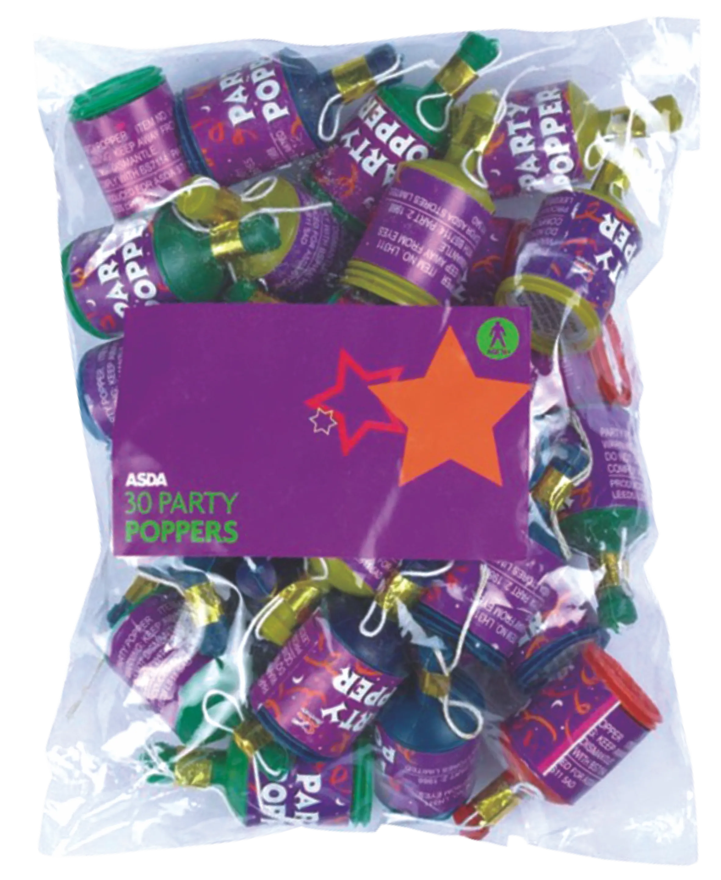 CHAMPAGNE PARTY POPPERS 30PK