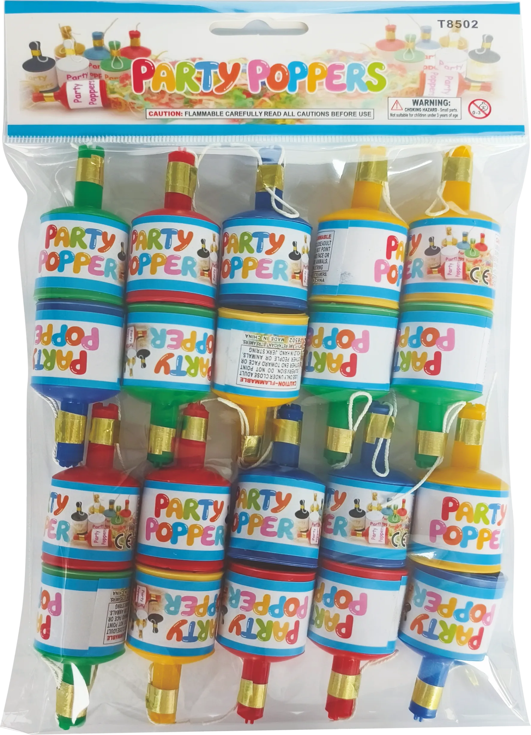 CHAMPAGNE PARTY POPPERS 20PK