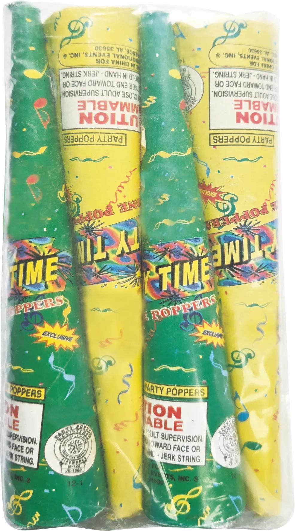 6'' CONIC PARTY POPPERS
